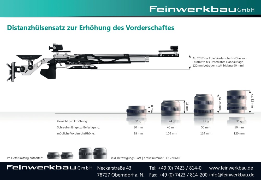 Feinwerkbau Distanzhülsensatz